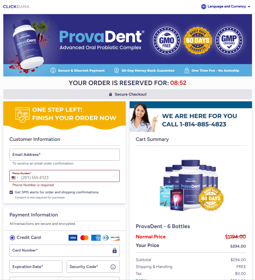 provadent-order-page